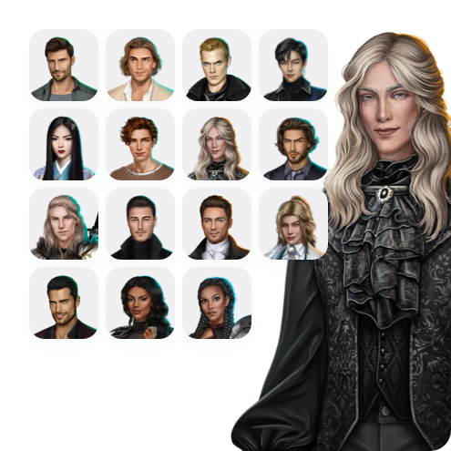 Персонажи Клуб Романтики Ноэ, Шерлок, Мёрфи, Уайотт, Сино-Одори, Лео, Лиам, Грей, Роб, Влад, Ниалл, Эбигейл, Жизелла, Брайан, Ходж